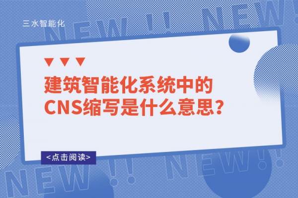 建筑智能化系統中的CNS縮寫是什么意思？